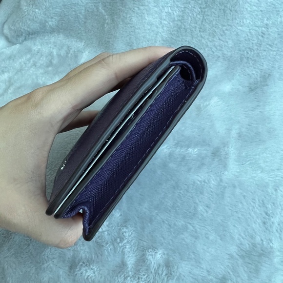 Michael Kors Mercer Leather Card Case - Iris (Purple) - Picture 6 of 10